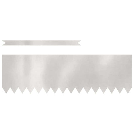 Vidaxl tuinrand 10 pcs zilver 100 x 0.05 x 20 cm roestvrij staal