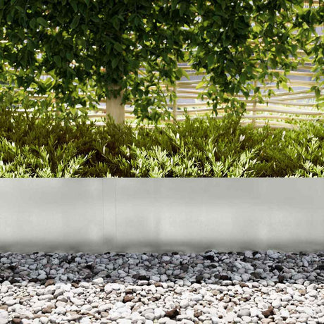 Vidaxl tuinrand 20 pcs zilver 100 x 0.05 x 20 cm roestvrij staal