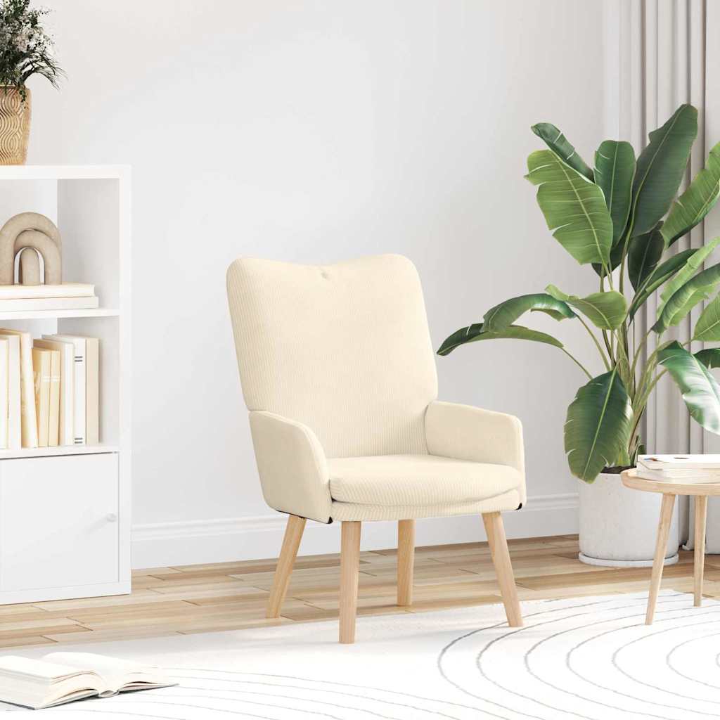 Vidaxl fauteuil crème 63 x 67 x 94 cm stof