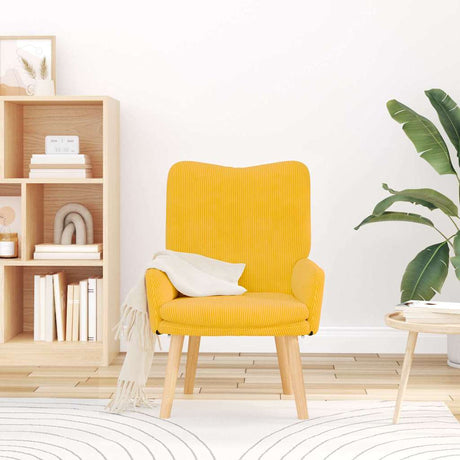 Vidaxl fauteuil lichtgeel 63 x 67 x 94 cm stof