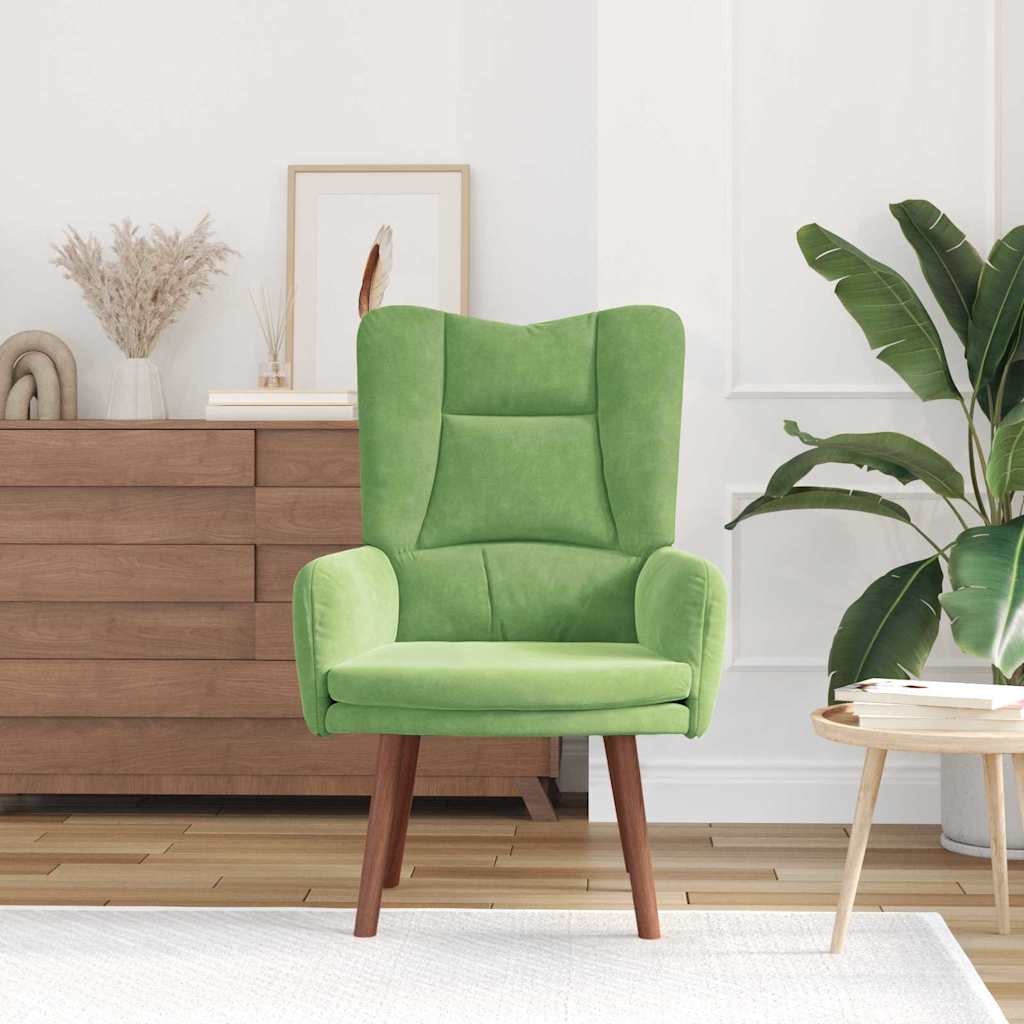 Vidaxl fauteuil lichtgroen 63 x 67 x 94 cm fluweel