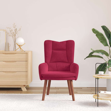 Vidaxl fauteuil wijnrood 63 x 67 x 94 cm fluweel
