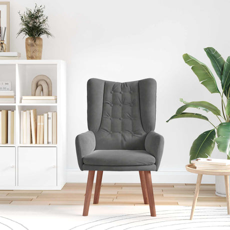 Vidaxl fauteuil donkergrijs 63 x 67 x 94 cm fluweel