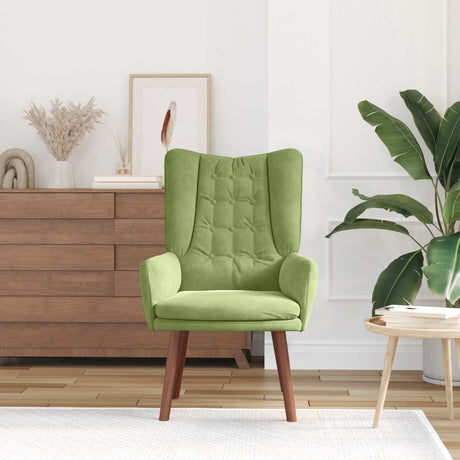 Vidaxl fauteuil lichtgroen 63 x 67 x 94 cm fluweel