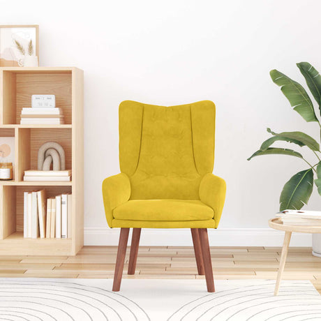 Vidaxl fauteuil geel 63 x 67 x 94 cm fluweel