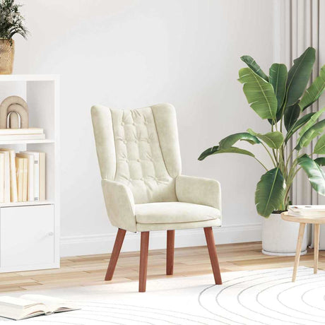 Vidaxl fauteuil crème 63 x 67 x 94 cm fluweel