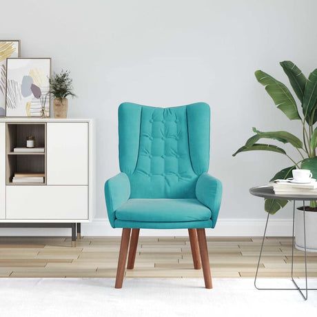 Vidaxl fauteuil turquoise 63 x 67 x 94 cm fluweel