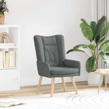 Vidaxl fauteuil donkergrijs 63 x 67 x 94 cm stof en multiplex