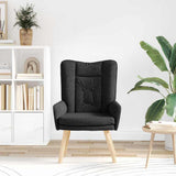 Vidaxl fauteuil zwart 63 x 67 x 94 cm stof en multiplex