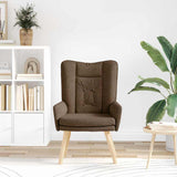 Vidaxl fauteuil bruin 63 x 67 x 94 cm stof en multiplex