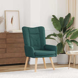 Vidaxl fauteuil donkergroen 63 x 67 x 94 cm stof en multiplex
