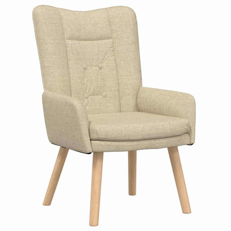 Vidaxl fauteuil crème 63 x 67 x 94 cm stof en multiplex