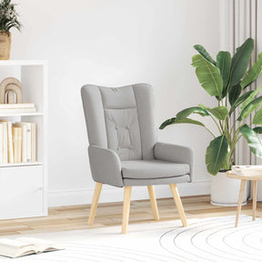 Vidaxl fauteuil wolkengrijs stof en multiplex