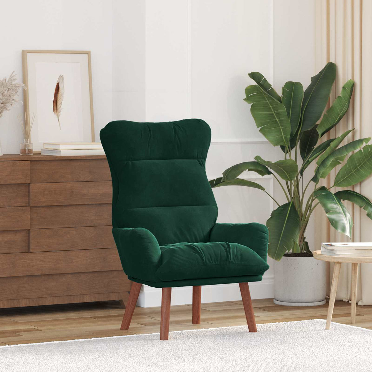 Vidaxl fauteuil donkergroen 69 x 74 x 93 cm fluweel