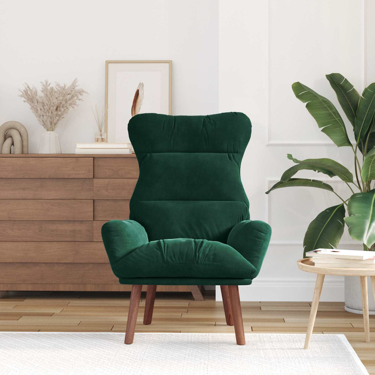 Vidaxl fauteuil donkergroen 69 x 74 x 93 cm fluweel