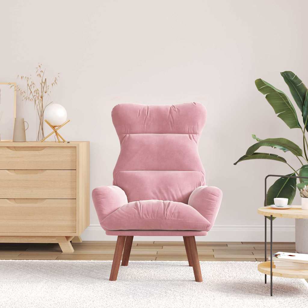 Vidaxl fauteuil roze 69 x 74 x 93 cm fluweel