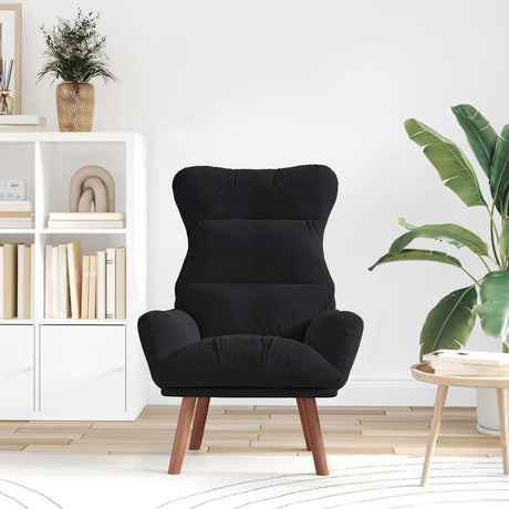 Vidaxl fauteuil zwart 69 x 74 x 93 cm fluweel