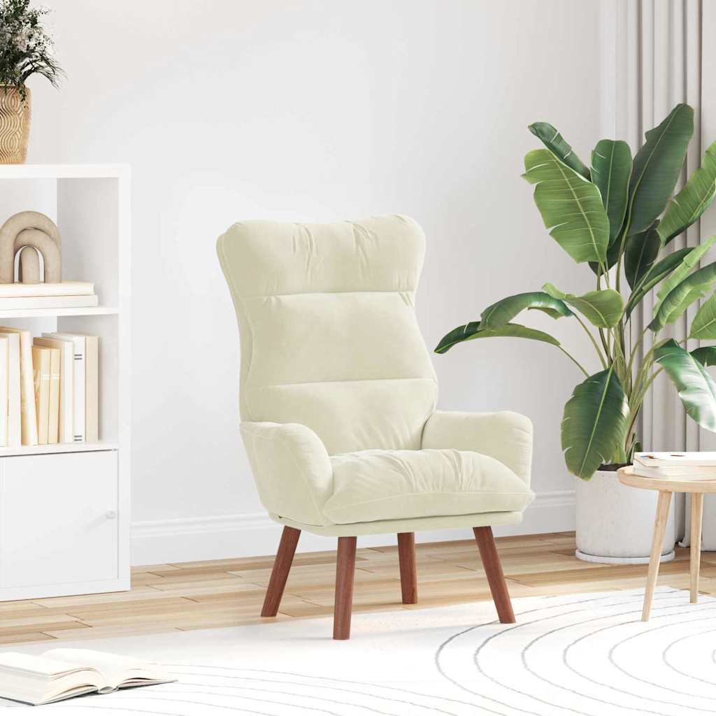 Vidaxl fauteuil crème 69 x 74 x 93 cm fluweel