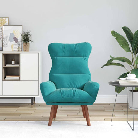 Vidaxl fauteuil turquoise 69 x 74 x 93 cm fluweel