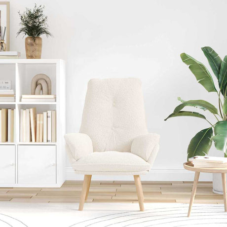 Vidaxl fauteuil crème 69 x 74 x 93 cm sherpa stof