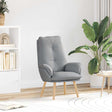 Vidaxl fauteuil lichtgrijs 69 x 74 x 93 cm stof en multiplex