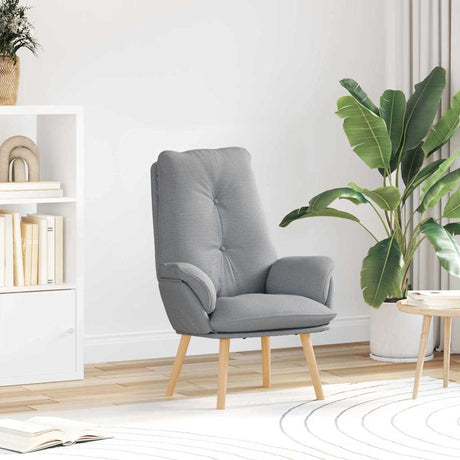 Vidaxl fauteuil lichtgrijs 69 x 74 x 93 cm stof en multiplex