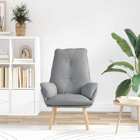 Vidaxl fauteuil lichtgrijs 69 x 74 x 93 cm stof en multiplex