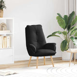 Vidaxl fauteuil zwart 69 x 74 x 93 cm stof en multiplex