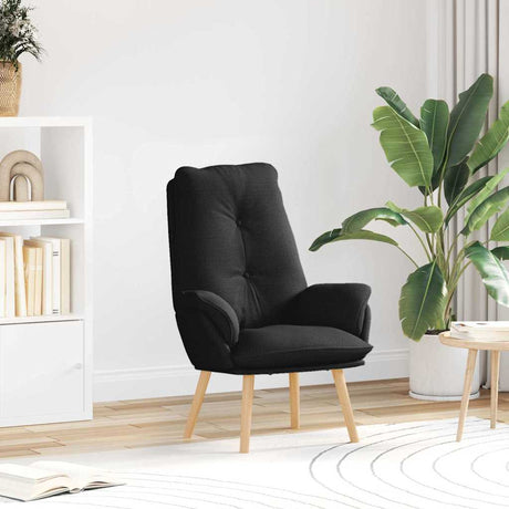 Vidaxl fauteuil zwart 69 x 74 x 93 cm stof en multiplex
