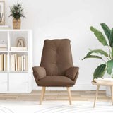 Vidaxl fauteuil bruin 69 x 74 x 93 cm polyester en multiplex