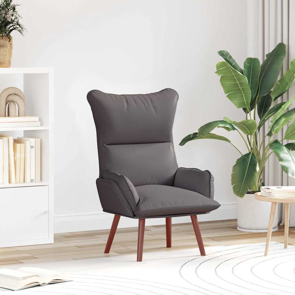 Vidaxl fauteuil grijs 69 x 74 x 93 cm kunstleer