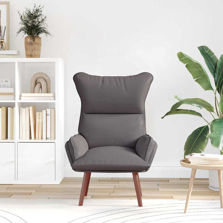 Vidaxl fauteuil grijs 69 x 74 x 93 cm kunstleer