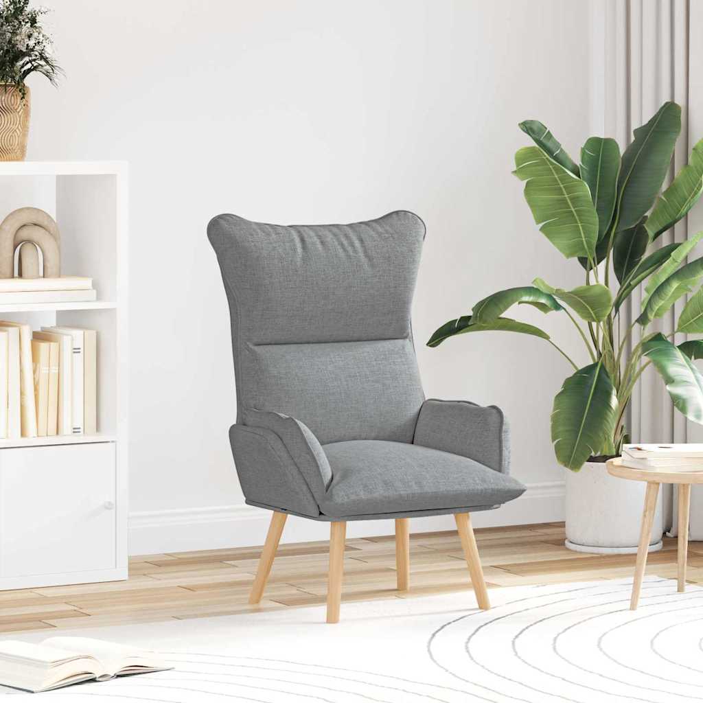 Vidaxl fauteuil lichtgrijs 69 x 74 x 93 cm stof en multiplex