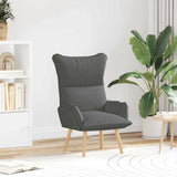 Vidaxl fauteuil donkergrijs 69 x 74 x 93 cm stof en multiplex