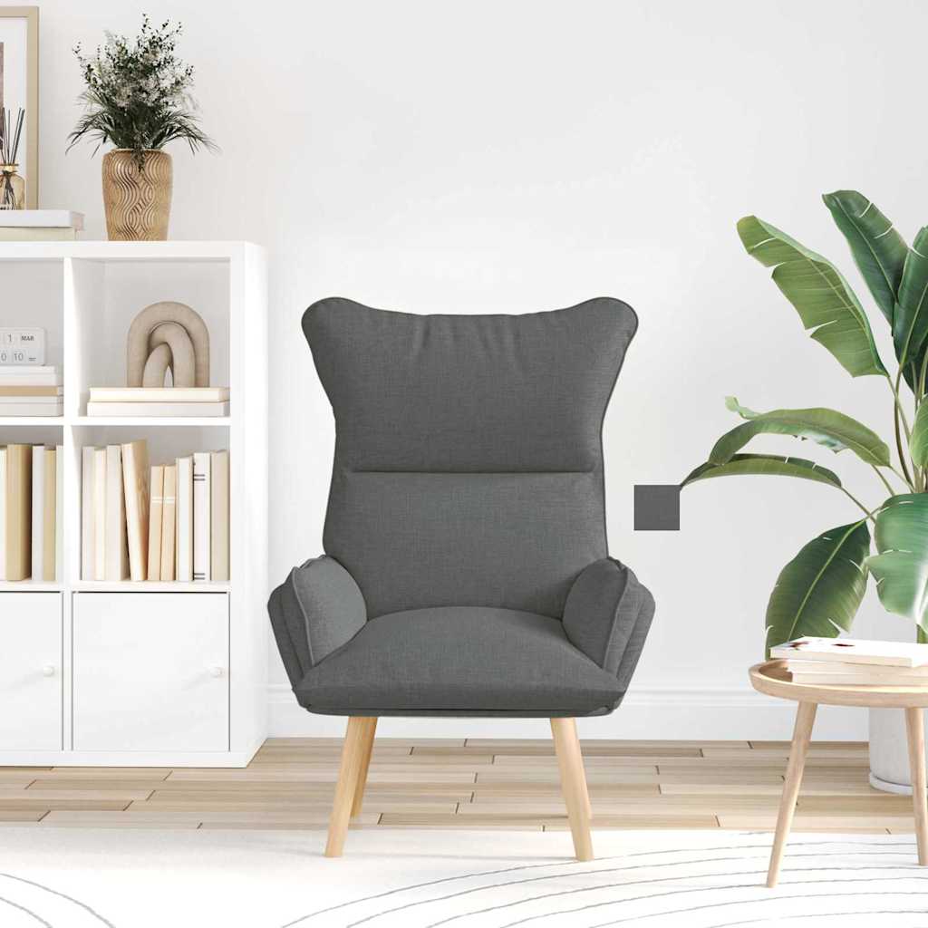 Vidaxl fauteuil donkergrijs 69 x 74 x 93 cm stof en multiplex