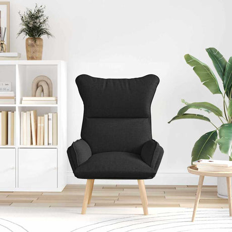Vidaxl fauteuil zwart 69 x 74 x 93 cm stof en multiplex