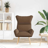 Vidaxl fauteuil bruin 69 x 74 x 93 cm stof en multiplex