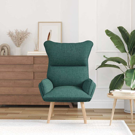 Vidaxl fauteuil donkergroen 69 x 74 x 93 cm stof en multiplex