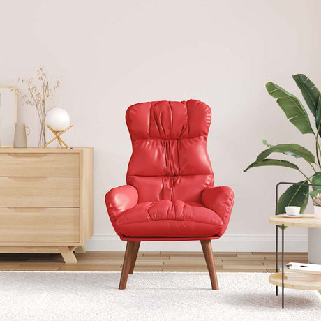 Vidaxl fauteuil rood 69 x 74 x 93 cm kunstleer