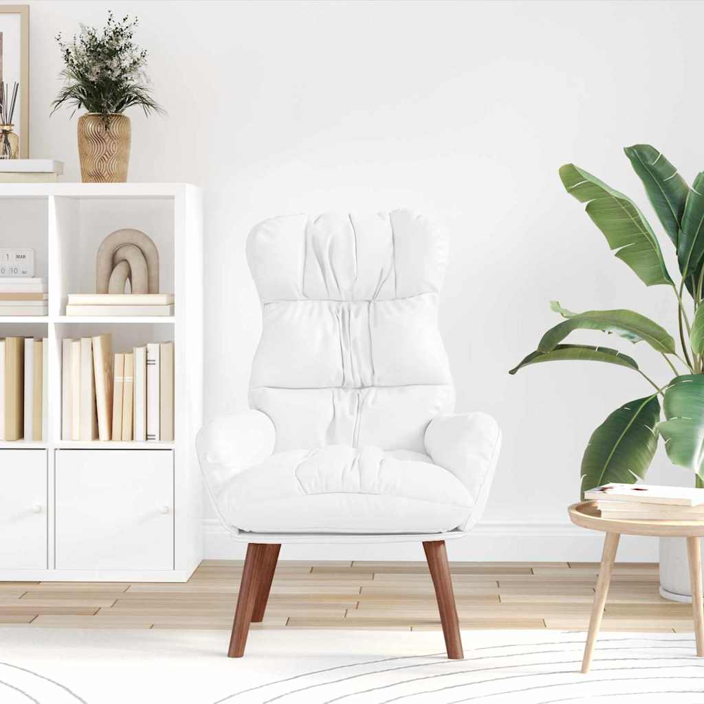 Vidaxl fauteuil wit 69 x 74 x 93 cm kunstleer