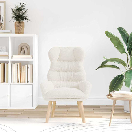 Vidaxl fauteuil crème 69 x 74 x 93 cm sherpa stof