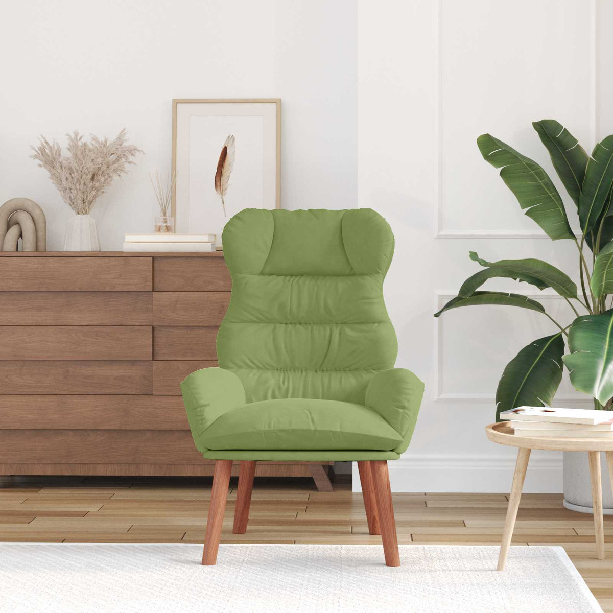 Vidaxl fauteuil lichtgroen 69 x 74 x 93 cm fluweel