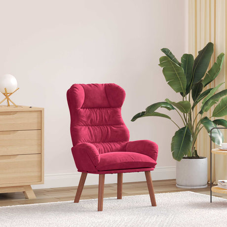Vidaxl fauteuil wijnrood 69 x 74 x 93 cm fluweel
