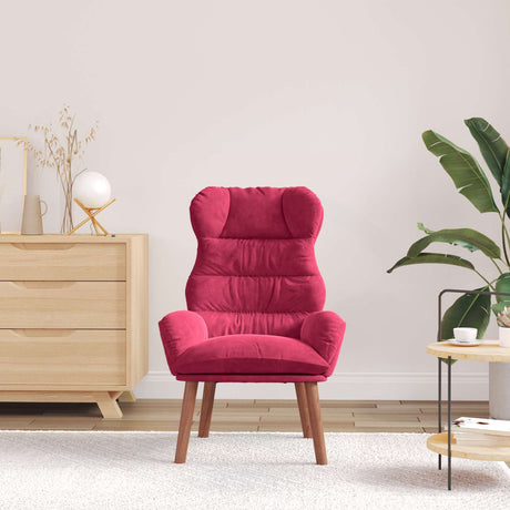 Vidaxl fauteuil wijnrood 69 x 74 x 93 cm fluweel