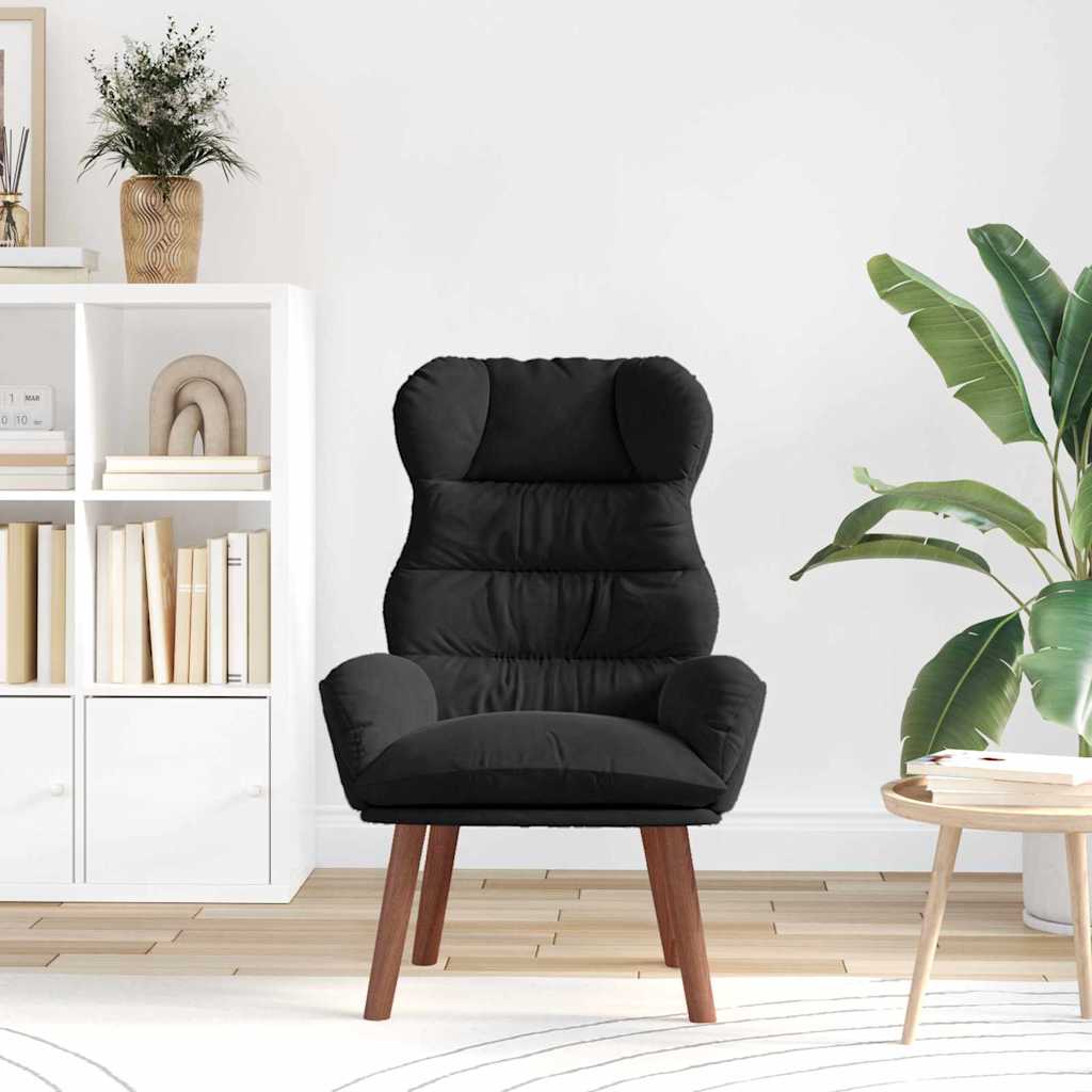 Vidaxl fauteuil zwart 69 x 74 x 93 cm fluweel