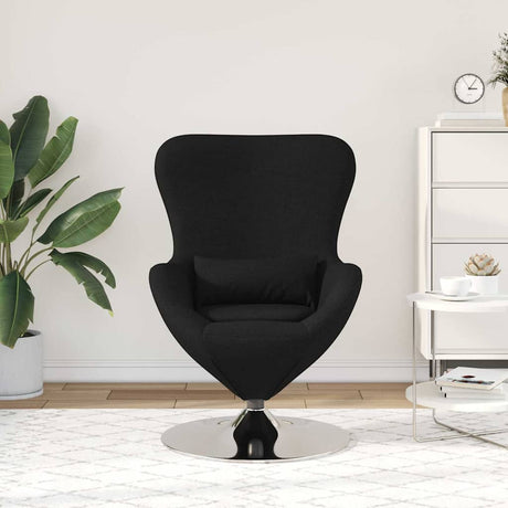 Vidaxl eivormige stoel zwart 63 x 73 x 90 cm stof