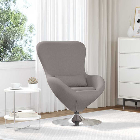 Vidaxl eivormige stoel taupe stof