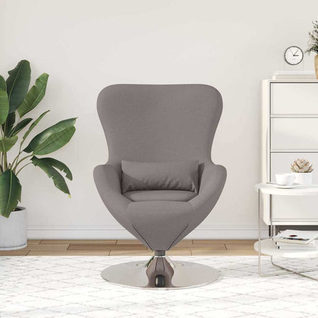 Vidaxl eivormige stoel taupe stof