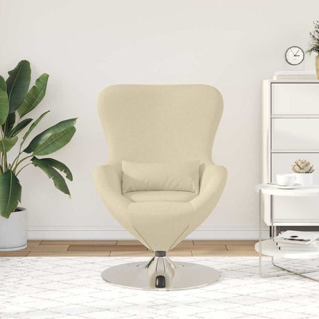 Vidaxl eivormige stoel crème 63 x 73 x 90 cm stof