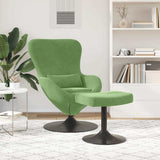 Vidaxl egg chair met voetsteun lichtgroen fluweel